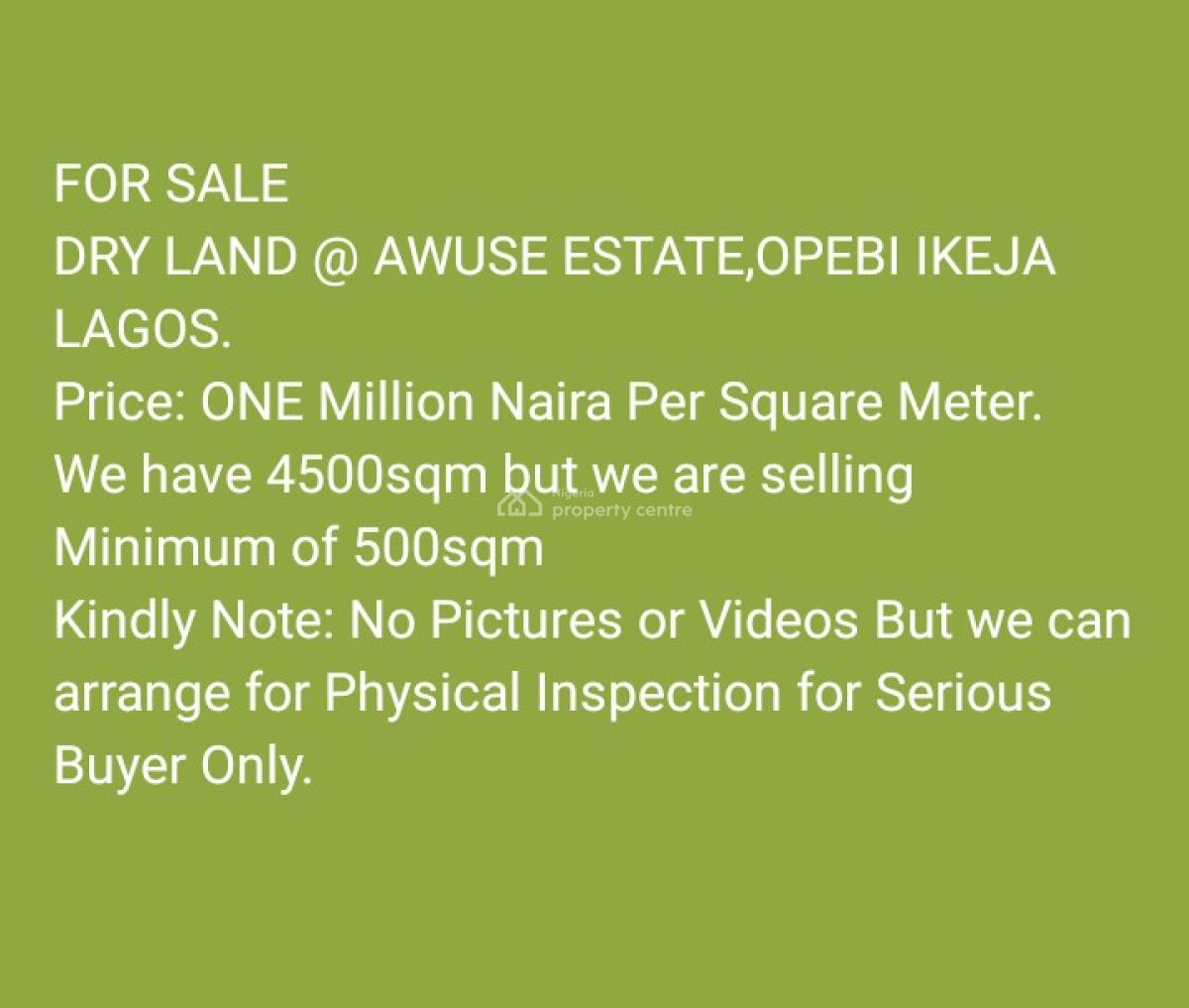 Bear Land, Awuse Estate, Opebi, Ikeja, Lagos, Mixed-use Land for Sale