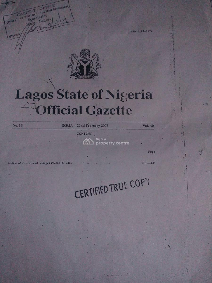 6 Plots of Dry Land. Solid Title: Gazette. Best Price. Buy and Build, Siriwon Town, Ibeju Lekki, Lagos, Mixed-use Land for Sale