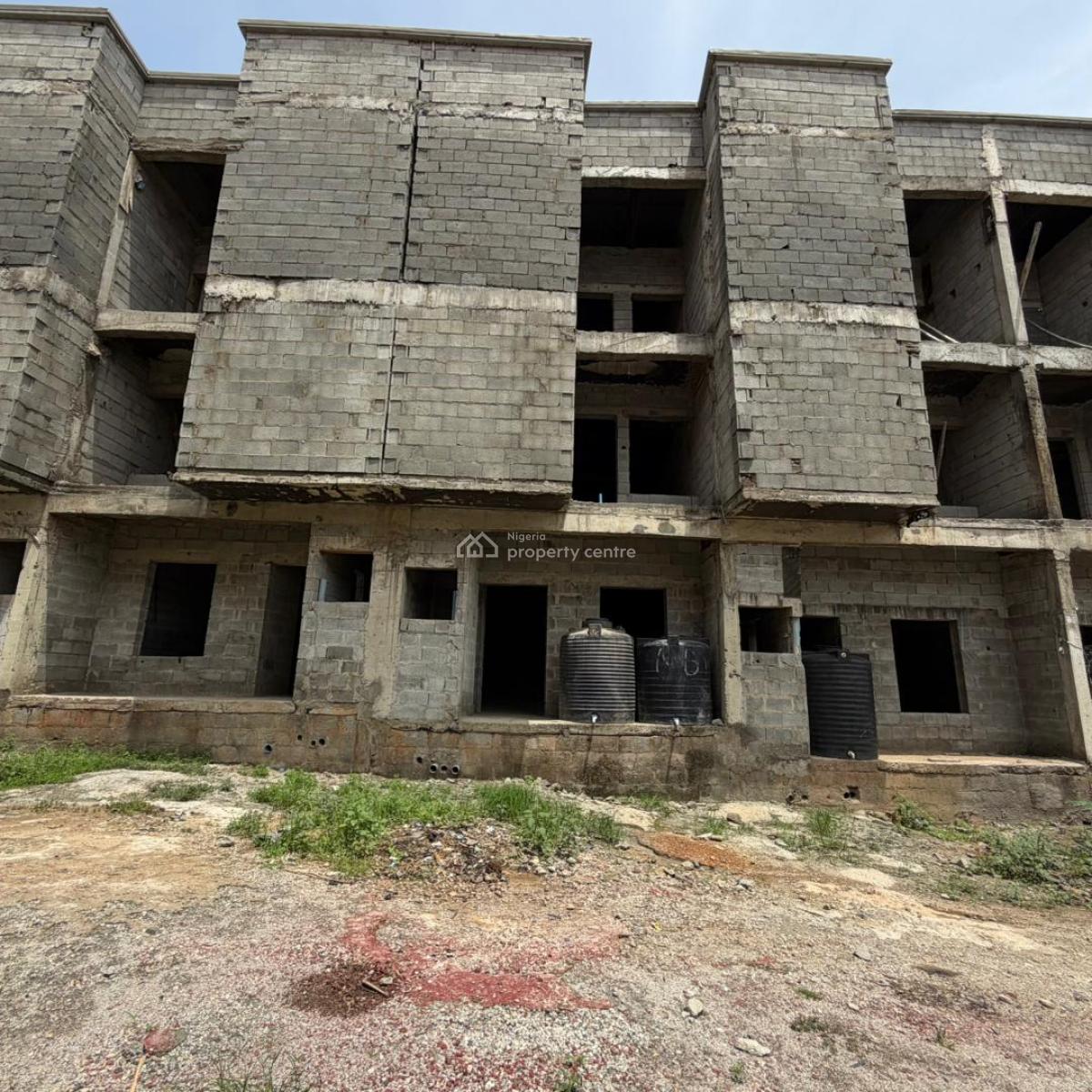 Massive Advanced Carcass 4 Bedroom Duplex with Bq & Exceptional Space, Off Ngozi Okonjo Iweala Way, Mabushi, Abuja, Terraced Duplex for Sale