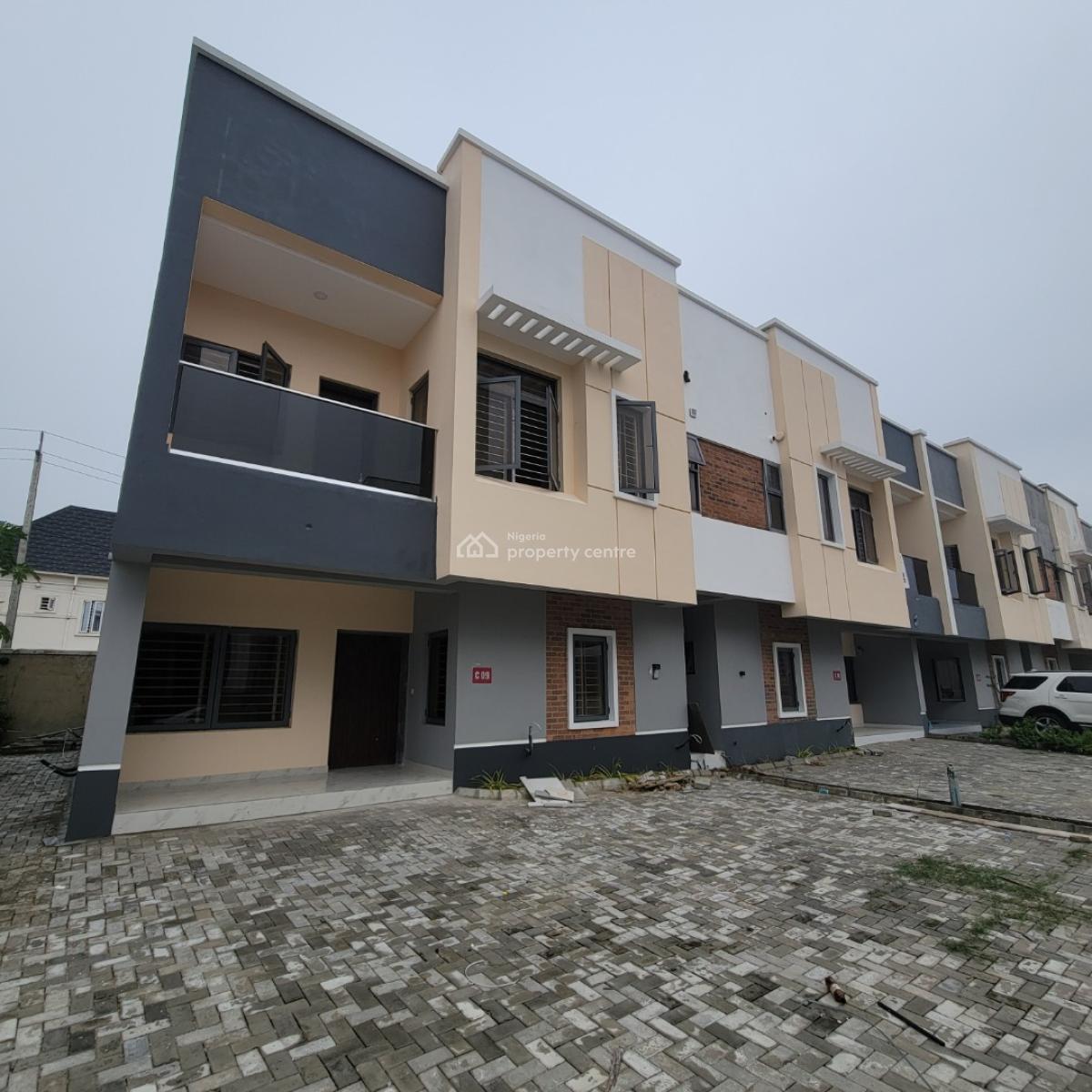 Beautiful 4bedroom Terrace Duplex with a Bq, Chevron, Lekki, Lagos, Terraced Duplex for Sale