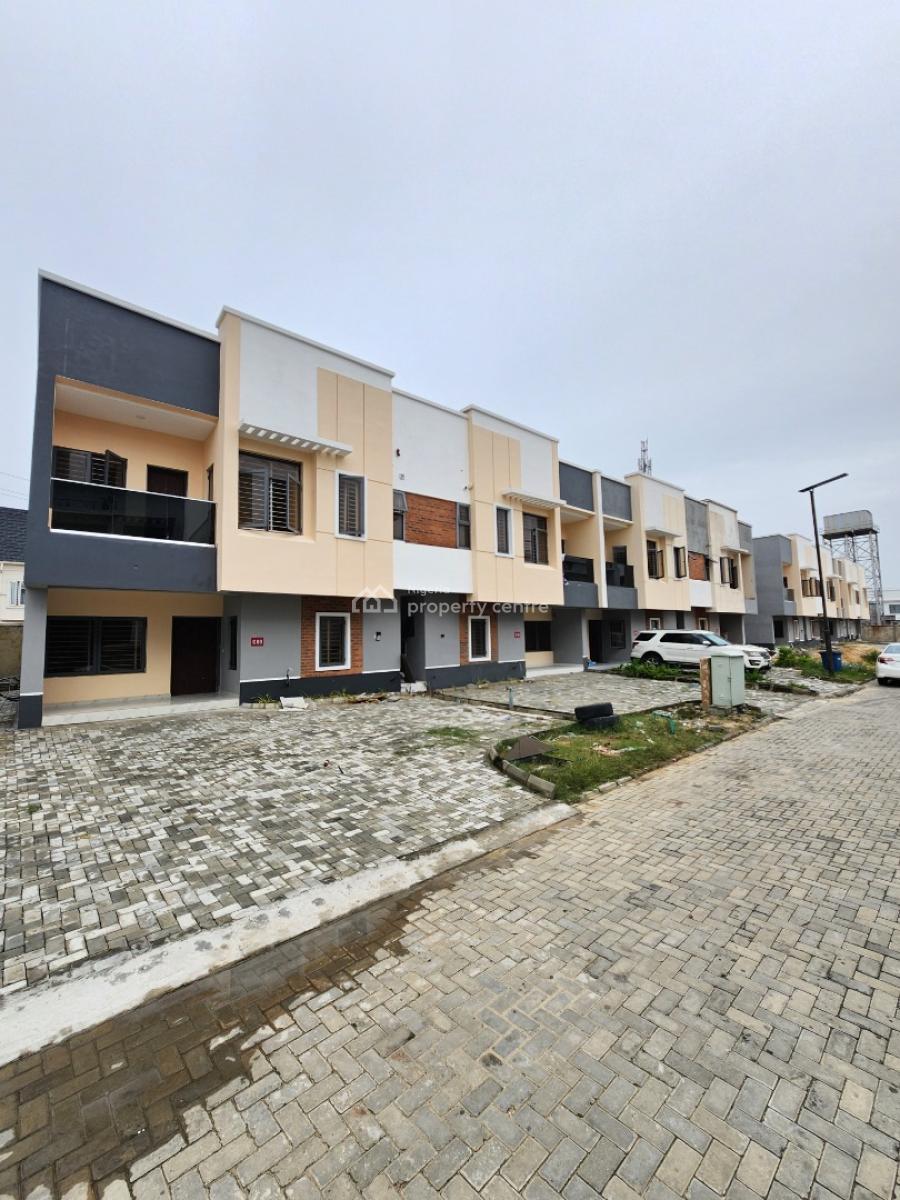 Lovely 4 Bedroom Terrace Duplex + Bq in a Secured Estate, Chevron Toll Gate, Lekki Conservation, Lekki, Lagos, Terraced Duplex for Sale