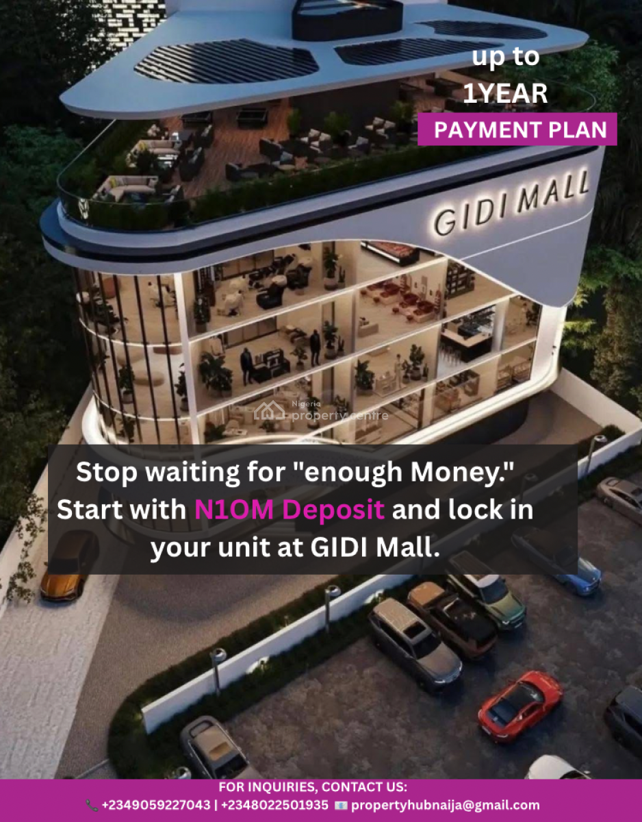Own a Prime Commercial Property Facing The Expressway, Gidi Mall 2.0, Opposite Sangotedo Shoprite Facing Lekki Epe Expressway, Sangotedo, Ajah, Lagos, Shop for Sale