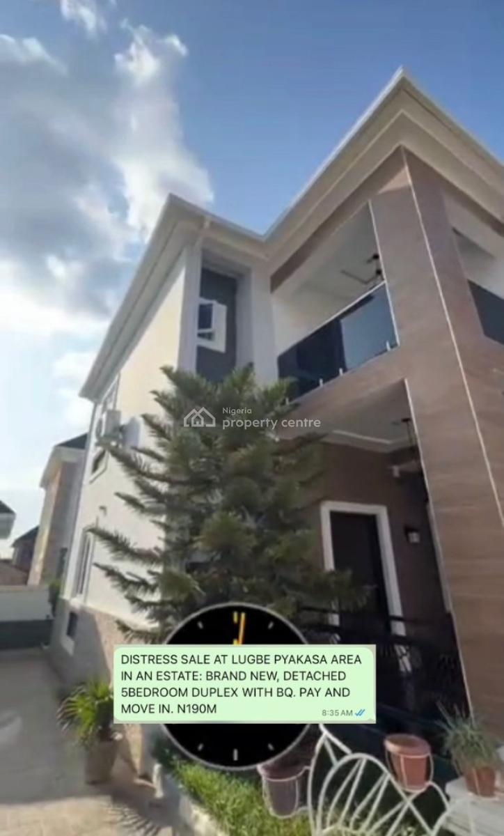 Distress: a Brand New, Fully Detached 5-bedroom Duplex + Bq., Close to *lugbe Shoprite,(novare Gateway Mall)., Pyakasa, Lugbe District, Abuja, Detached Duplex for Sale