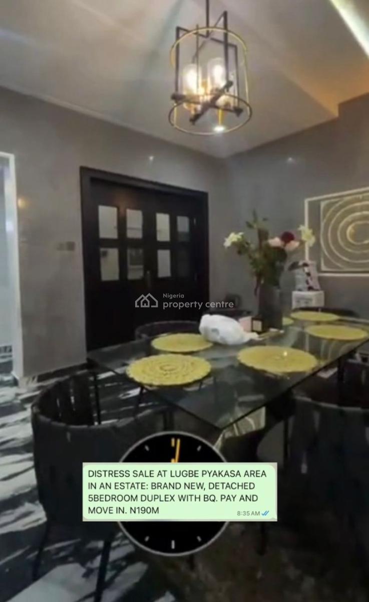 Distress: a Brand New, Fully Detached 5-bedroom Duplex + Bq., Close to *lugbe Shoprite,(novare Gateway Mall)., Pyakasa, Lugbe District, Abuja, Detached Duplex for Sale