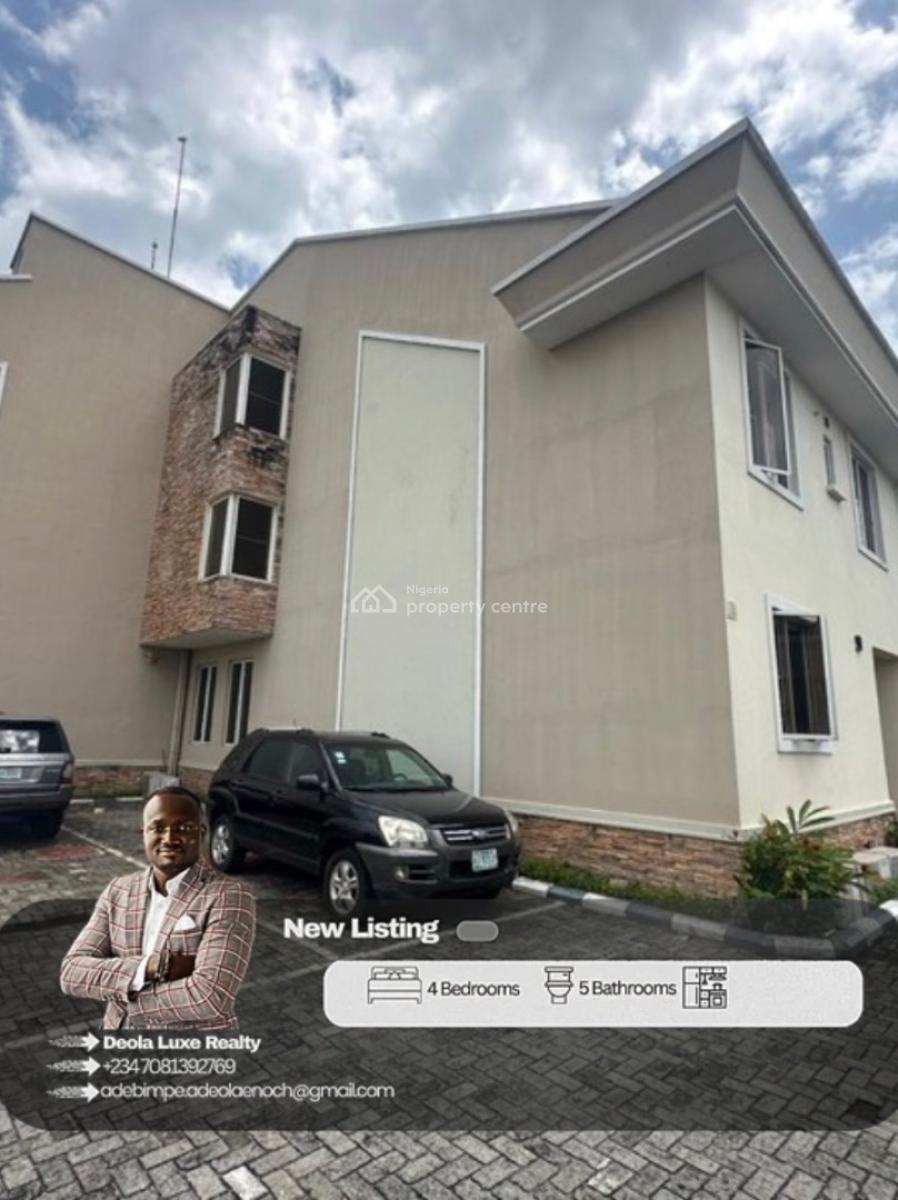 a Tastefully Finished 4-bedroom Terrace Duplex with a Bq & Study Room, Banana Island, Ikoyi, Lagos, Terraced Duplex for Rent
