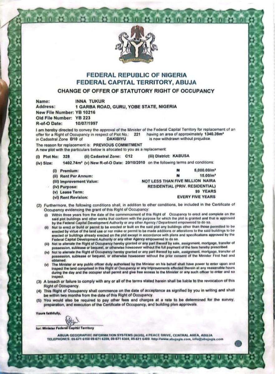 Residential Plot, Dakibiyu, Dakibiyu, Abuja, Residential Land for Sale