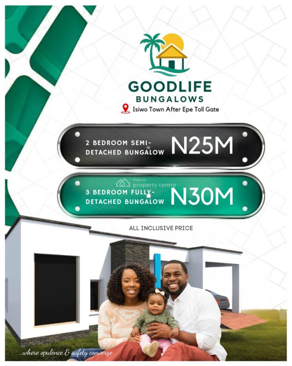 3 Bedroom Fully Detached Bungalows, Goodlife Bungalows, Ijebu East, Ogun, Detached Bungalow for Sale