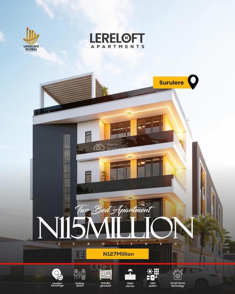 a Fully Urbanized and Finished 2 Bedroom Apartment, with Rooftop and L, Earn 15 Million Naira Yearly From Cashflow Apartment Investment in Lag, Aguda, Surulere, Lagos, Flat / Apartment for Sale