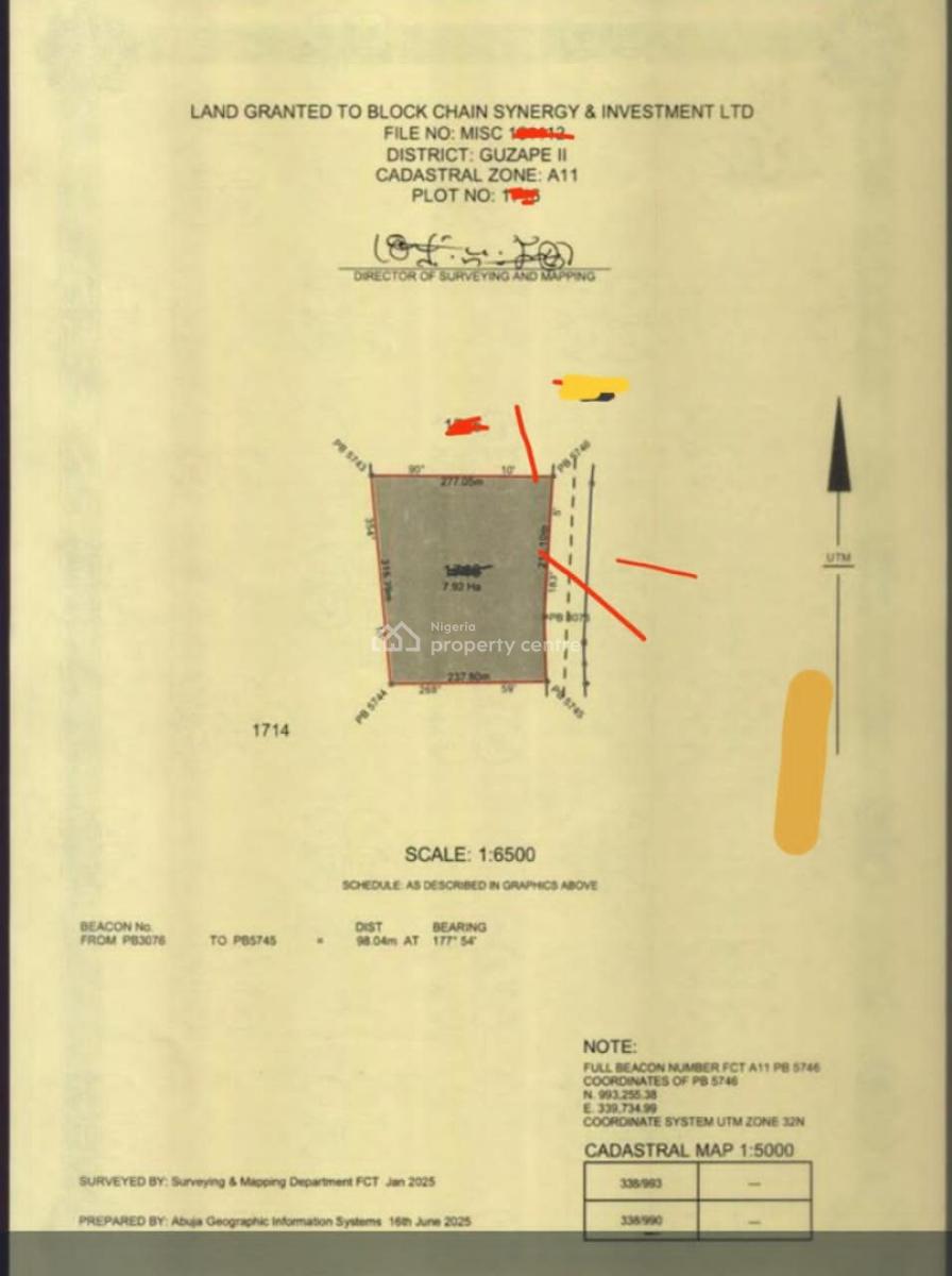 Land at Guzape 2, Guzape 2, Guzape District, Abuja, Residential Land for Sale