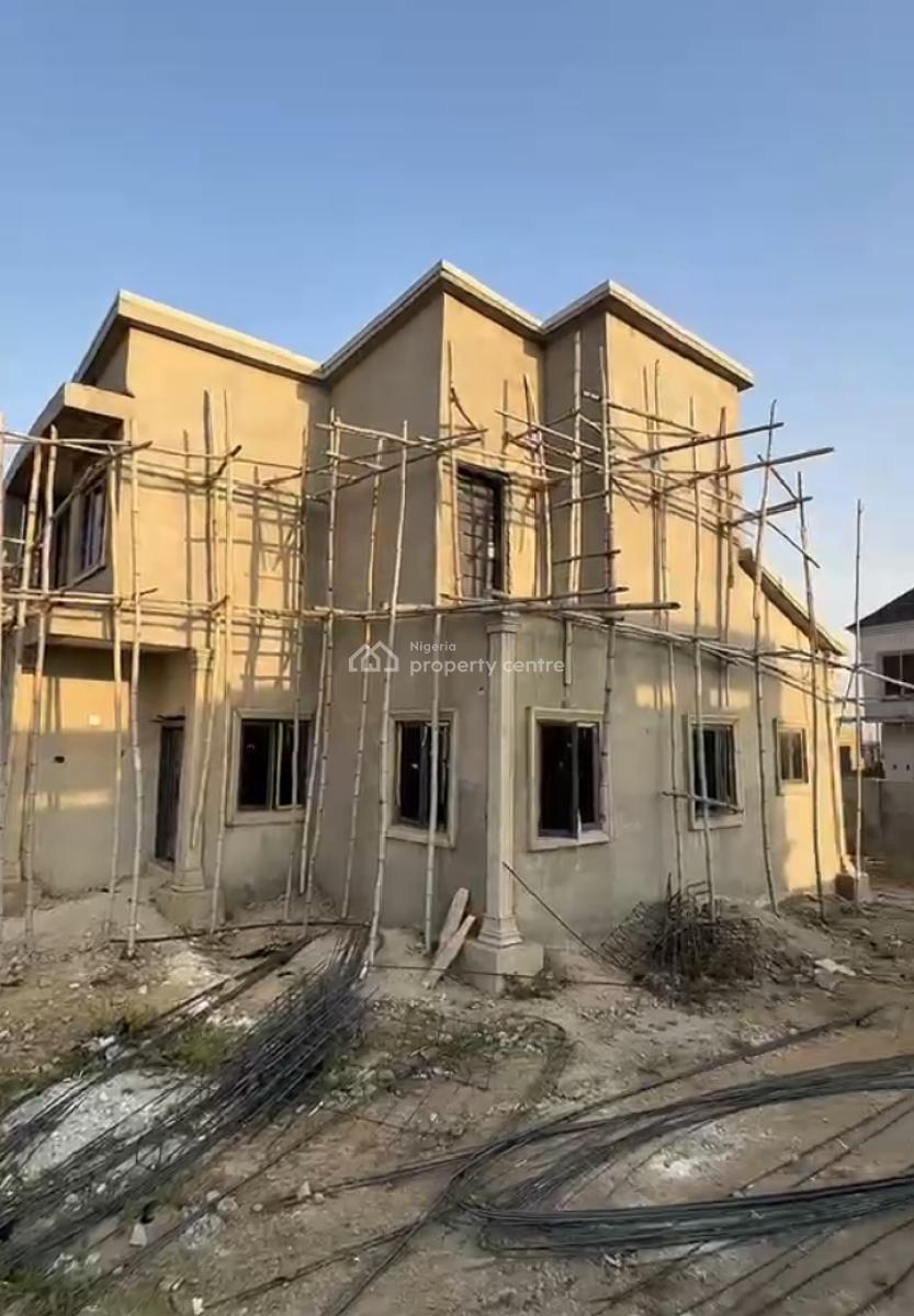3bedroom Fully Detached Duplex Carcass, Along  Von Estate Road Lugbe., Lugbe District, Abuja, Detached Duplex for Sale