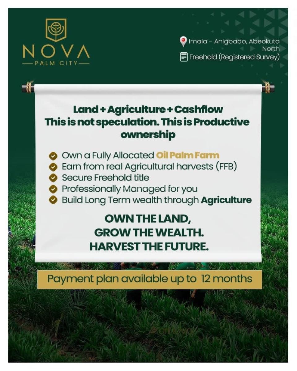 Agricultural Farmland a Professionally Managed Agro Investment Estate, Nova Palm City / Imala Anigbado, Abeokuta North, Ogun, Commercial Land for Sale