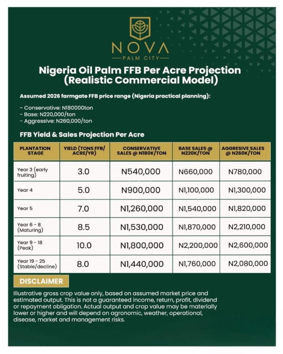 Agricultural Farmland a Professionally Managed Agro Investment Estate, Nova Palm City / Imala Anigbado, Abeokuta North, Ogun, Commercial Land for Sale