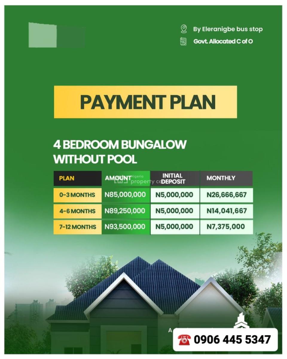 4 Bedroom Bungalows Along Lekki--epe Expressway, Ibeju-lekki Lagos, Elerangbe Along Lekki-epe Expressway, Ibeju Lekki, Lagos, Detached Bungalow for Sale