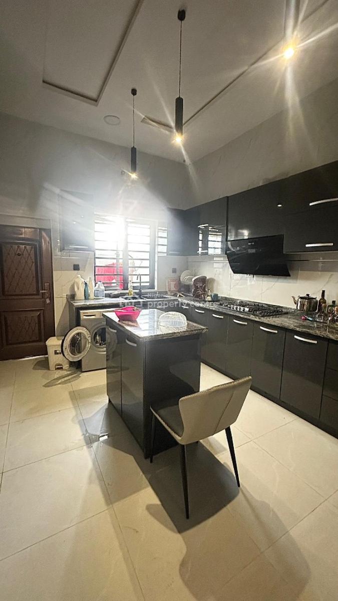 4bdr Semi  Dpx + Remote Control Gate + Bq + Solar + 50% Furnished, in a Strictly Residential Estate in Chevron Alternative in, Lekki, Lagos, House for Sale