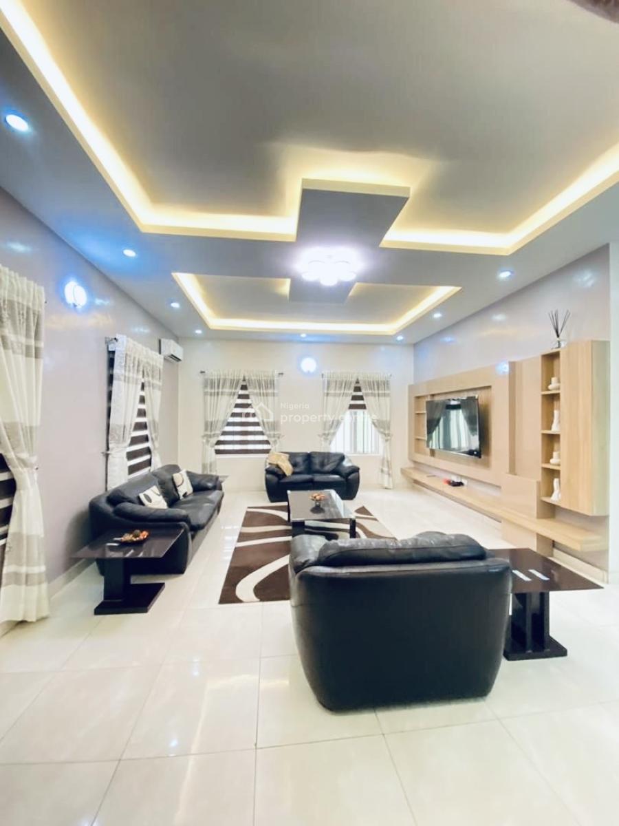 Fully Furnished 5 Bedrooms Detached Duplex with Big Compound and Gen, Osapa London Lekki -gated Estate with Access Code in, Osapa, Lekki, Lagos, Detached Duplex for Rent