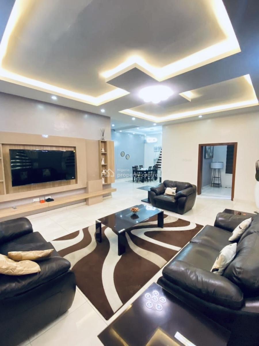 Fully Furnished 5 Bedrooms Detached Duplex with Big Compound and Gen, Osapa London Lekki -gated Estate with Access Code in, Osapa, Lekki, Lagos, Detached Duplex for Rent