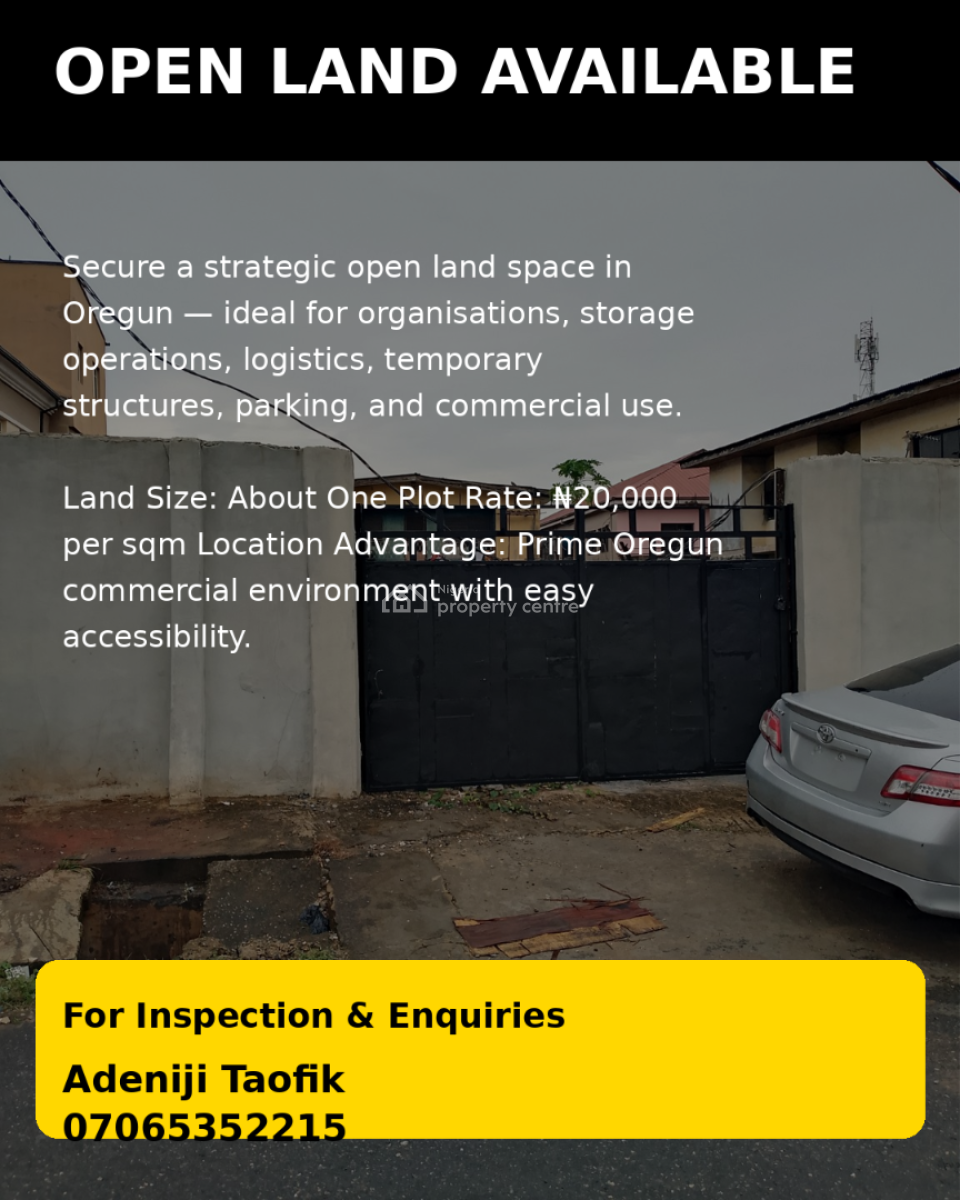 Logistics Friendly Plot of Land, Off Kudirat Abiola Way, Alausa, Ikeja, Lagos, Mixed-use Land for Rent