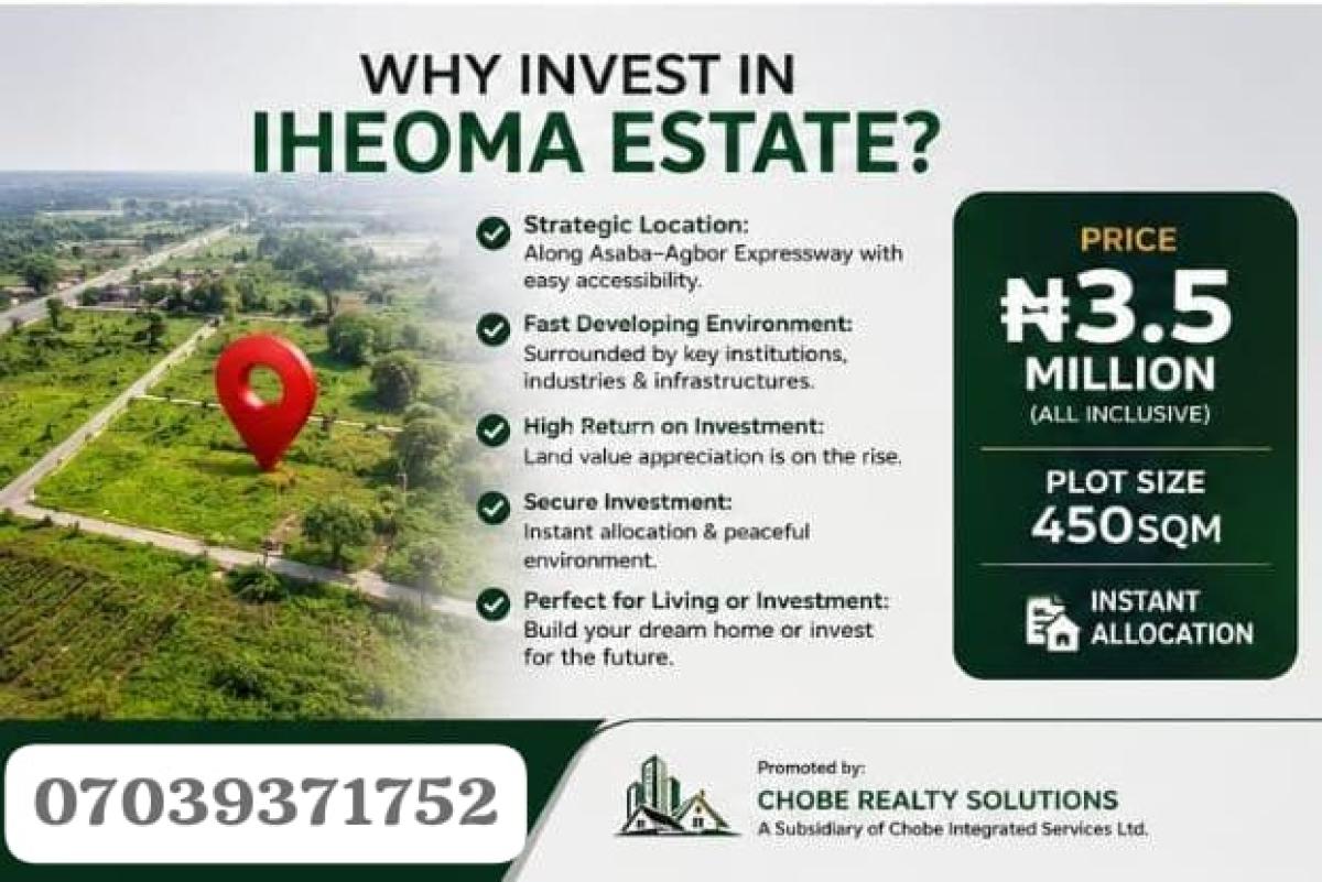 Acres of Dry Affordable Property in Asaba, Along Ubulu-uku, Aniocha South, Delta, Residential Land for Sale