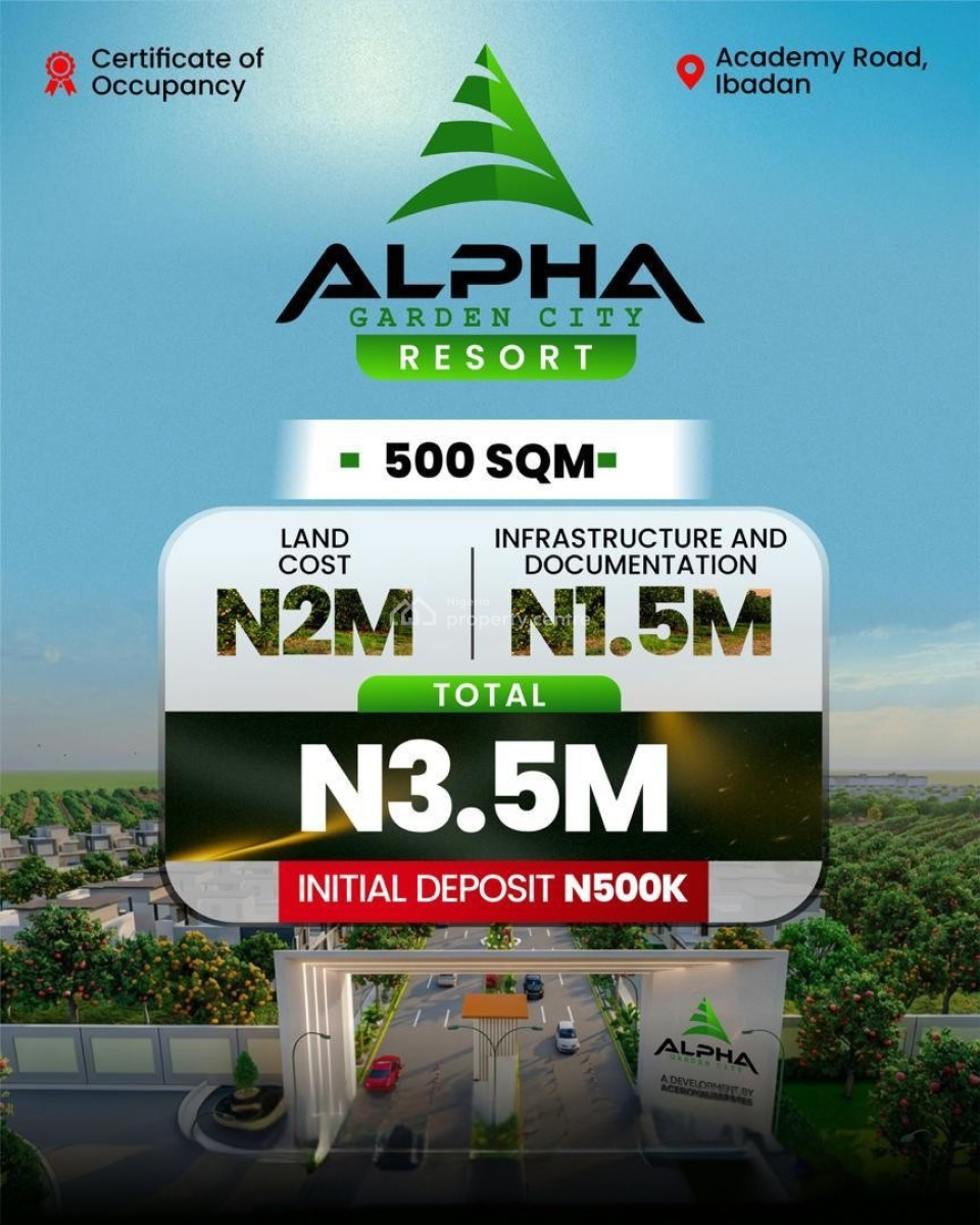 Affordable C of O Land in a Fast Developing Area, Alpha Garden City Oloju-oro Road, Along Circular Road, Oluyole, Ibadan, Ibadan, Oyo, Residential Land for Sale