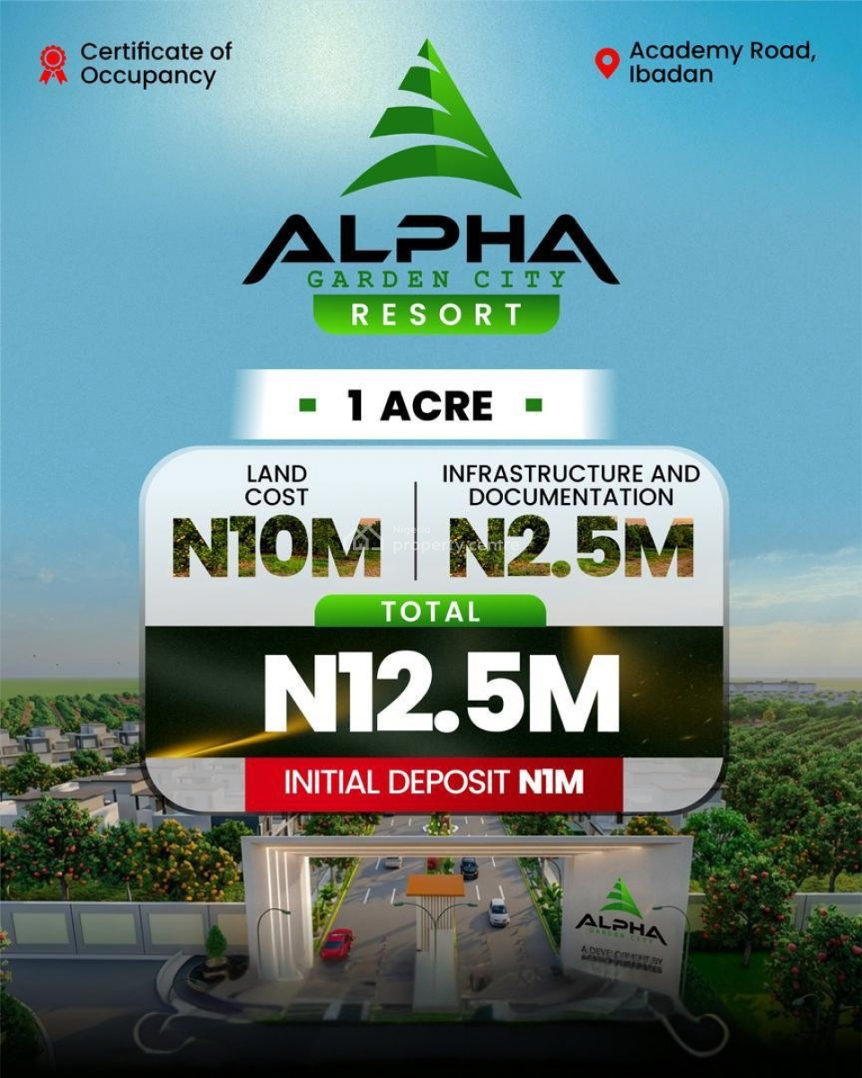 Affordable C of O Land in a Fast Developing Area, Alpha Garden City Oloju-oro Road, Along Circular Road, Oluyole, Ibadan, Ibadan, Oyo, Residential Land for Sale