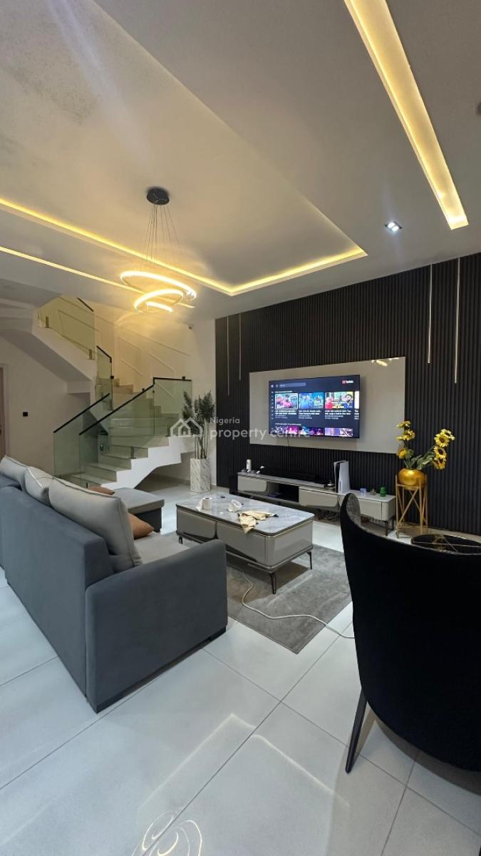 Luxury 4 Bedroom Semi-detached Duplex + Bq & Inverter, Chevron, Lekki, Lagos, Semi-detached Duplex for Sale