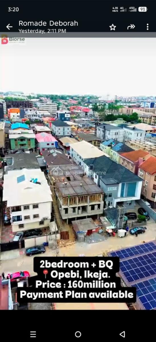 Luxury Two-bedroom Flat+ Bq.  in a Developed Location, Opebi, Ikeja, Lagos, Block of Flats for Sale