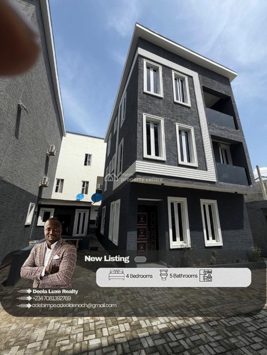 Exquisitely Finished 4-bedroom Detached Duplex with a Bq, Secured Estate, Lekki Phase 1, Lekki, Lagos, Detached Duplex for Sale