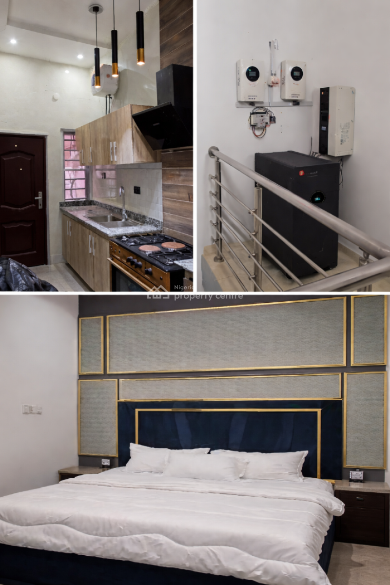 Furnished 3bedroom Terrace House with Solar Inverter, Chevron Alternative Road, Lekki, Lagos, Terraced Duplex for Rent