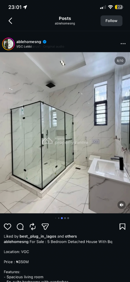 Newly Built 5 Bedroom Duplex with Swimming Pool, Harris Drive, Vgc, Lekki, Lagos, Detached Duplex for Sale