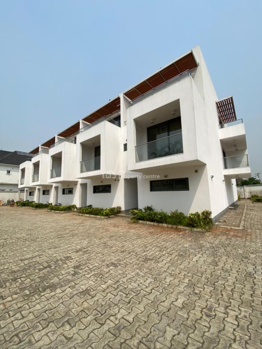 4 Bedroom Terrace with Bq and Private Courtyard, Chevron, Lekki, Lagos, Terraced Duplex for Rent