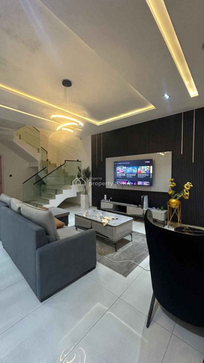 Affordable 4 Bedroom Semi Detached Duplex with Bq Fully Furnished,sola, Chevron Lekki Lagos, Lekki, Lagos, Semi-detached Duplex for Sale