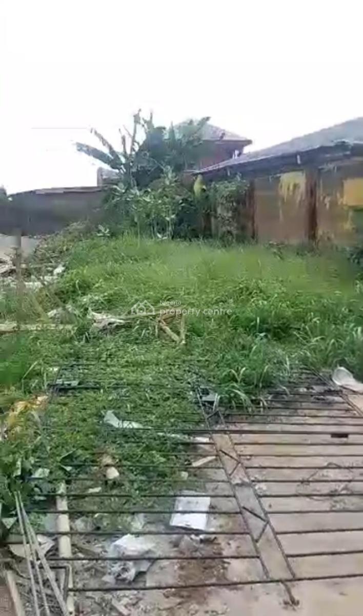 Half Plot of Land Fenced Round, Agbenaje Command, Ipaja, Lagos, Residential Land for Sale