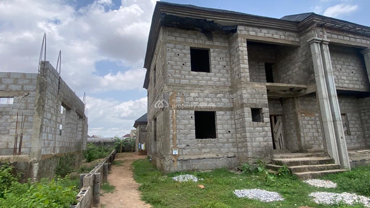 Carcass 5 Bedroom Duplex with 2 Rook Selfcontained Bq, By Glory Dome, River Park Estate Abuja, Lugbe District, Abuja, Detached Duplex for Sale