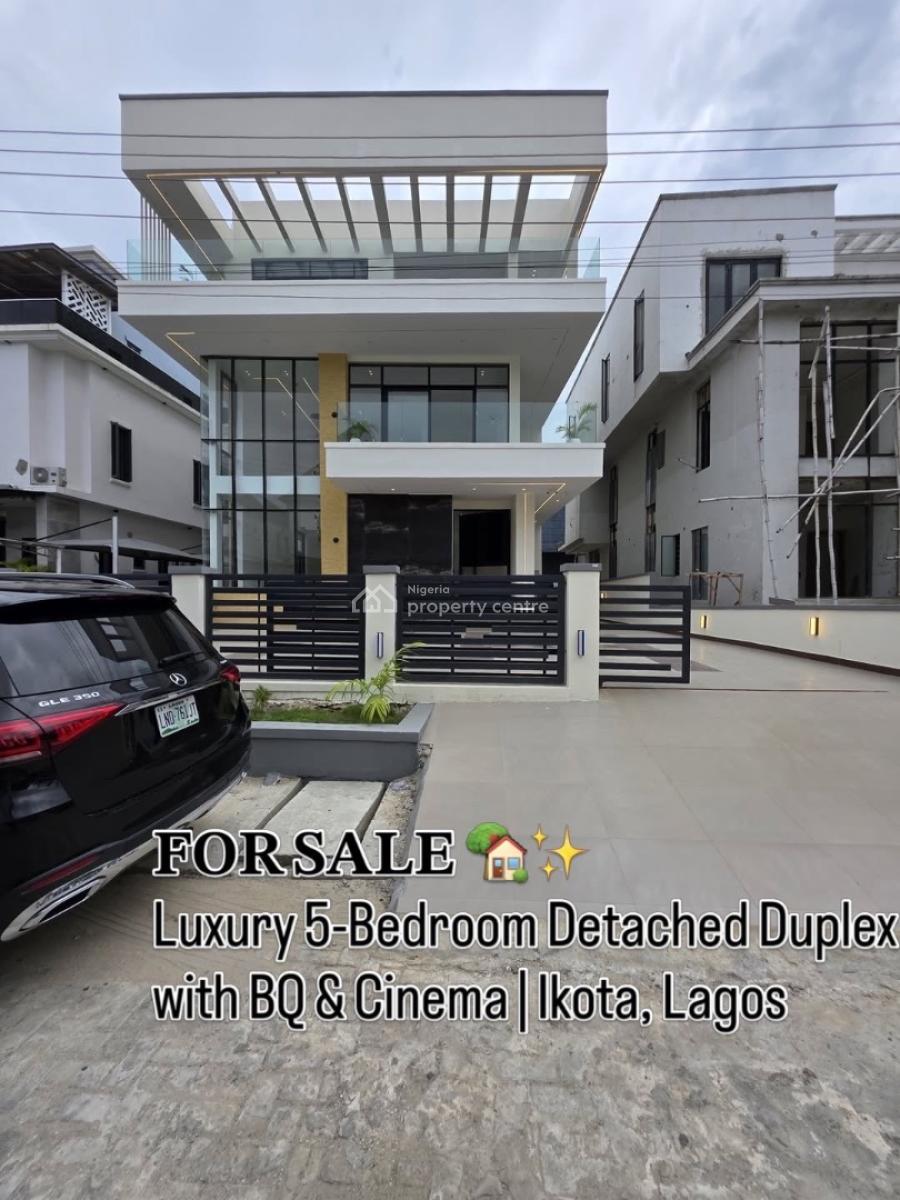 Luxury 5-bedroom Detached Duplex with Bq & Cinema, Ikota, Ikota, Lekki, Lagos, Detached Duplex for Sale