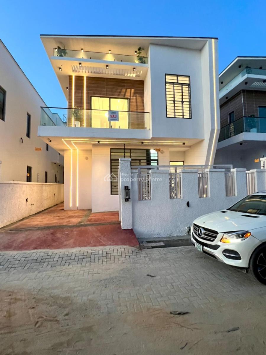 Luxury Built 4 Bedroom Semi Detached Duplex with Bq, Lekki Palm City Estate,off Ado Road, Ajah, Lagos, Semi-detached Duplex for Rent