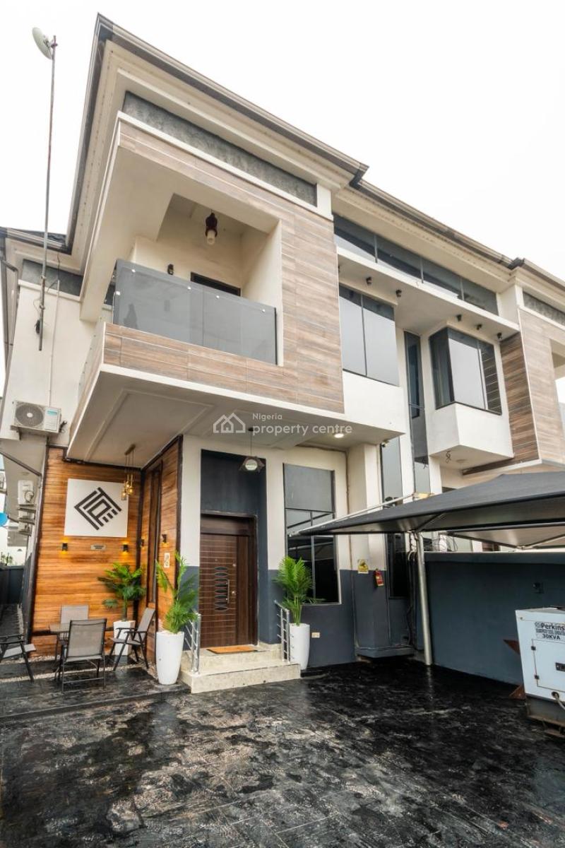 Luxury Sweet Furnished 4 Bedroom Duplex with Bq /gym, Chevron Lekki Lagos , Comes with Gym , Steady Light, Lekki, Lagos, Detached Duplex for Rent