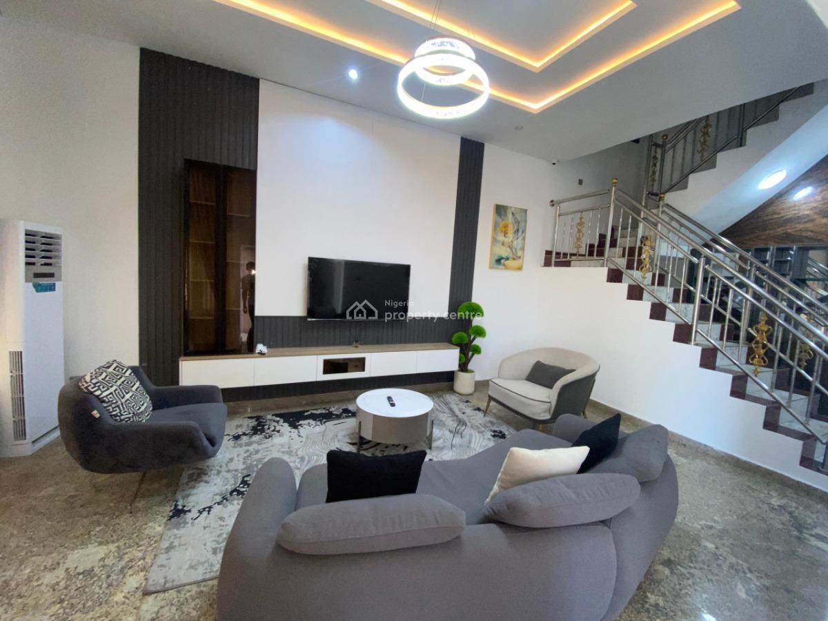 Fully Furnished, Serviced 5 Bedroom Terrace Duplex with Bq, Guzape District, Abuja, Terraced Duplex for Rent