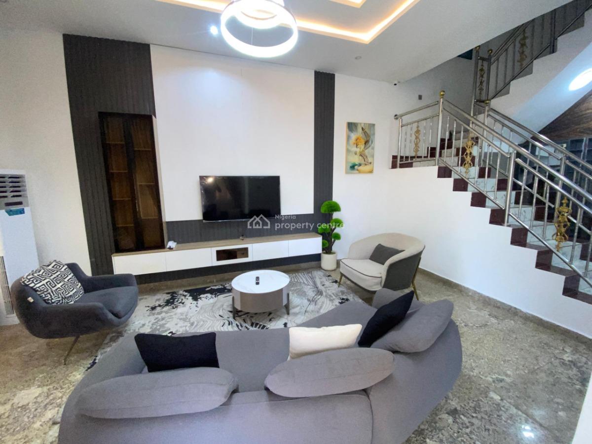 Fully Furnished, Serviced 5 Bedroom Terrace Duplex with Bq, Guzape District, Abuja, Terraced Duplex for Rent