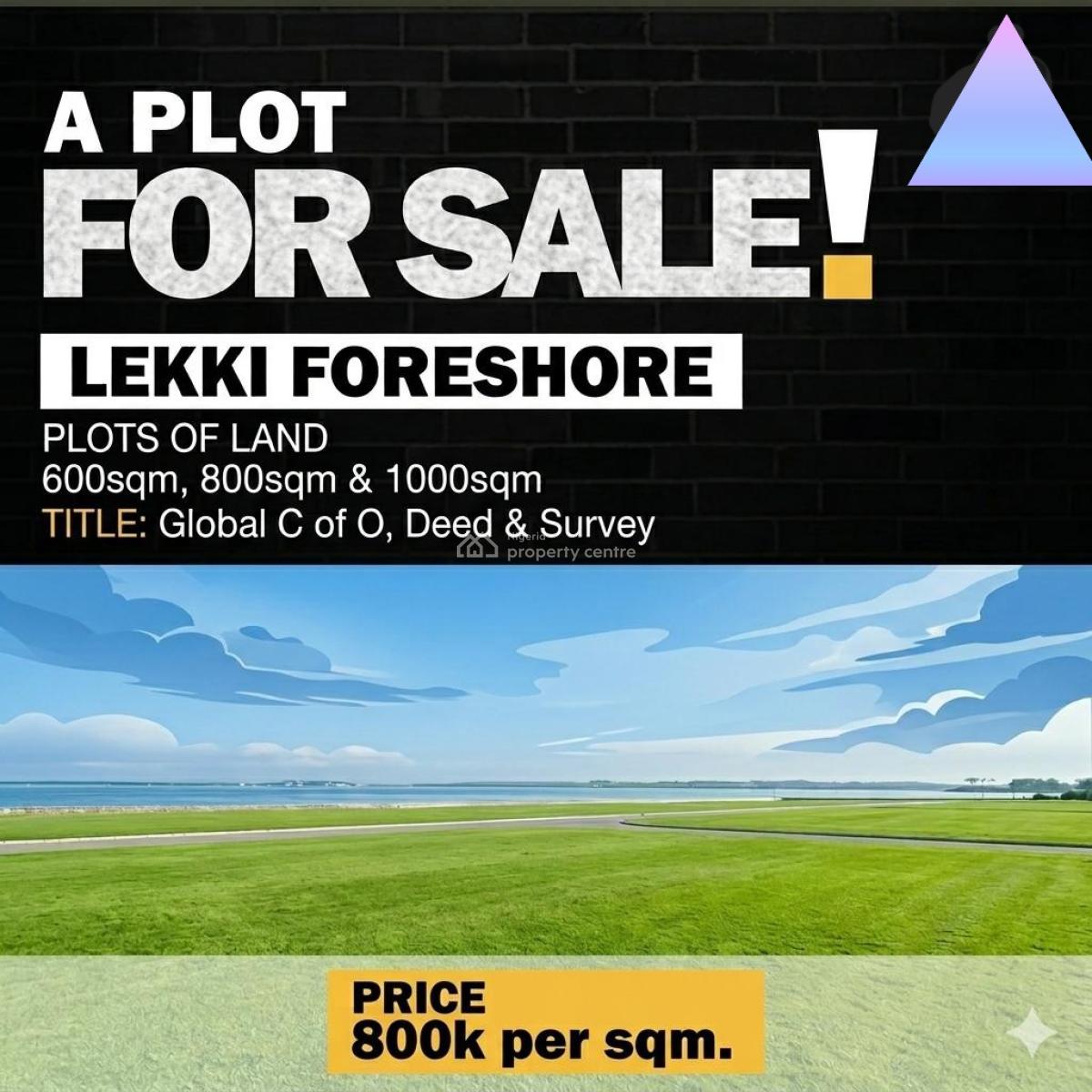 Lekki Foreshore Plots of Land, Lekki Phase 1, Lekki, Lagos, Residential Land for Sale