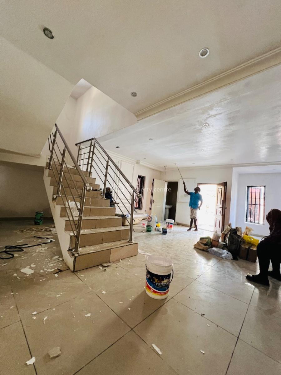 Serviced 4 Bedroom Terrace Duplex on Two Floors, with a Swimming Pool, Chevron Alternative, Igbo Efon, Lekki, Lagos, Terraced Duplex for Rent