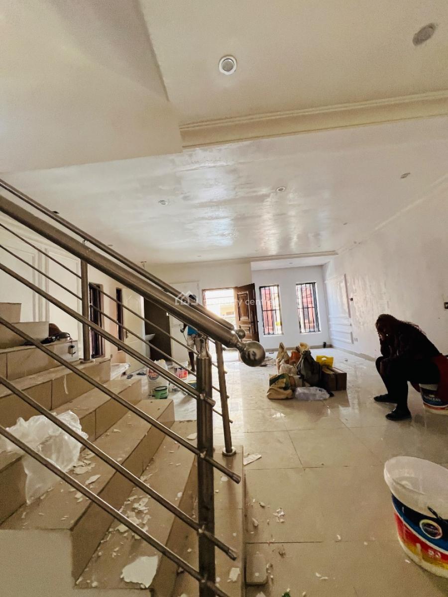 Serviced 4 Bedroom Terrace Duplex on Two Floors, with a Swimming Pool, Chevron Alternative, Igbo Efon, Lekki, Lagos, Terraced Duplex for Rent