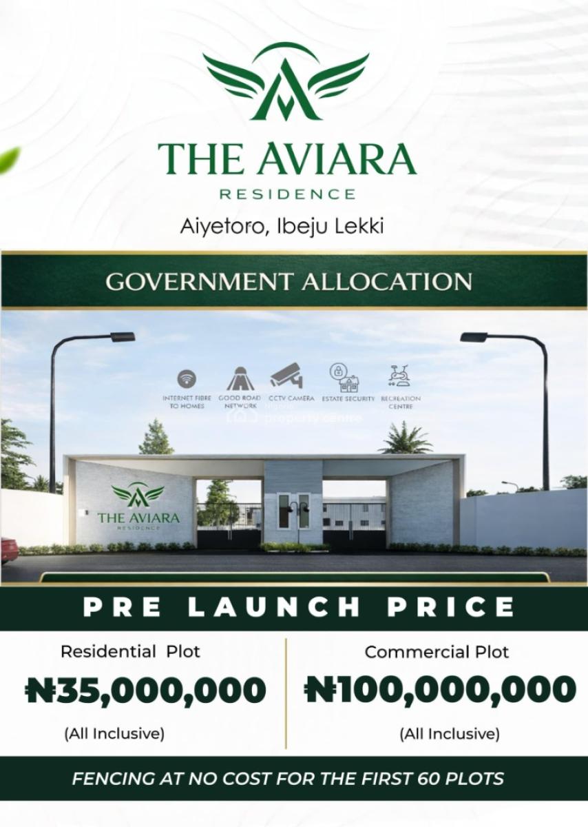 Commercial Plots @ Aviara Residence, Aiyetoro, Ibeju Lekki, Lagos, Mixed-use Land for Sale