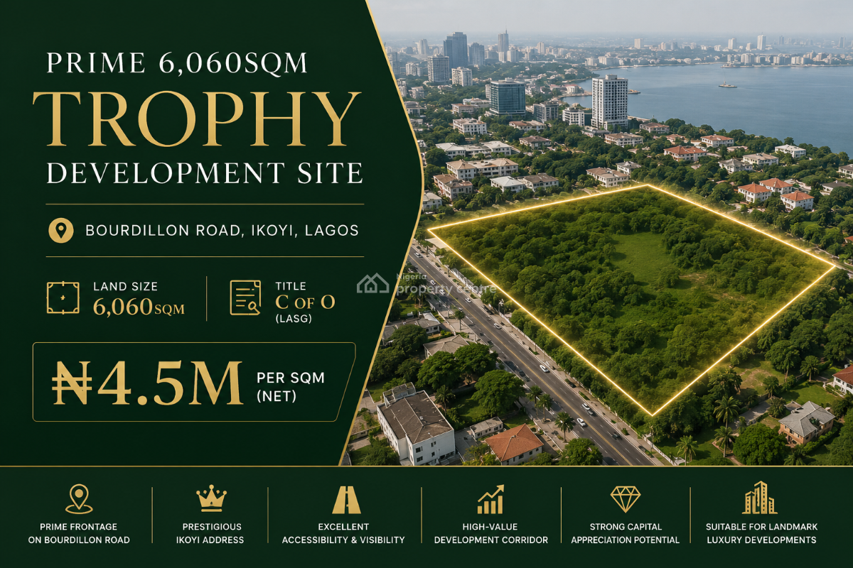 Prime 6,060sqm Trophy Development Site, Bourdillon Road, Ikoyi, Lagos, Mixed-use Land for Sale