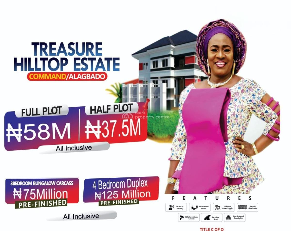 Landed Properties in a Fast-developing, Secure Estate, Treasure Hilltop Estate / Command, Alagbado, Lagos, Alagbado, Ifako-ijaiye, Lagos, Detached Bungalow for Sale