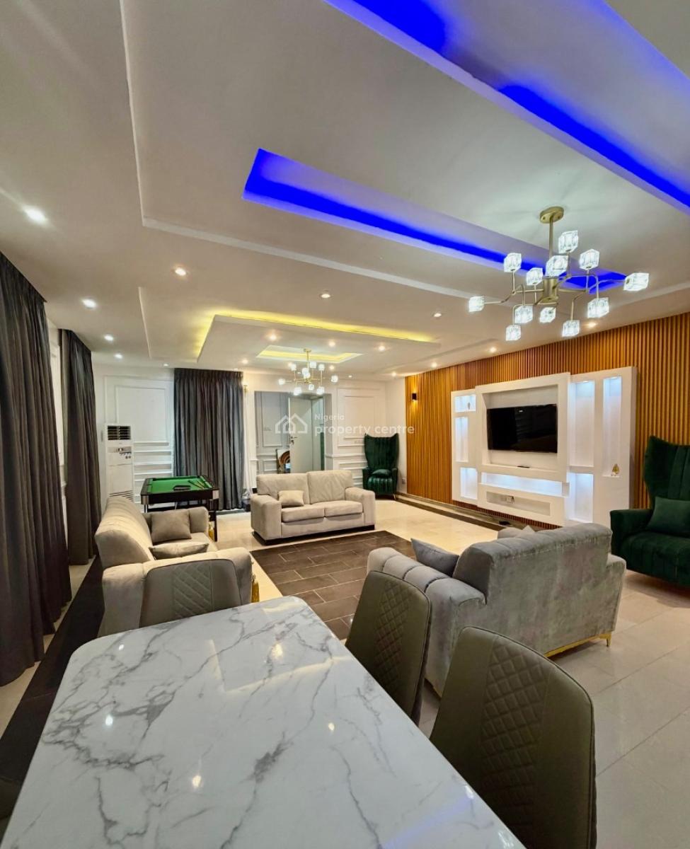 Fully Furnished with 2 Living Rooms and Plus a N Q in Serene Environ, Osapa, Lekki, Lagos, Semi-detached Duplex for Rent