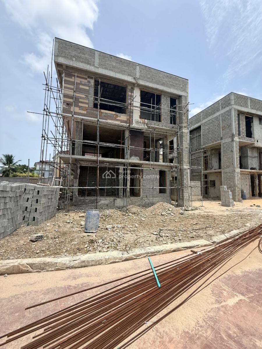 2 Waterfront Carcass Detached Houses at Banana Island, Residential Zone, Banana Island, Ikoyi, Lagos, Detached Duplex for Sale