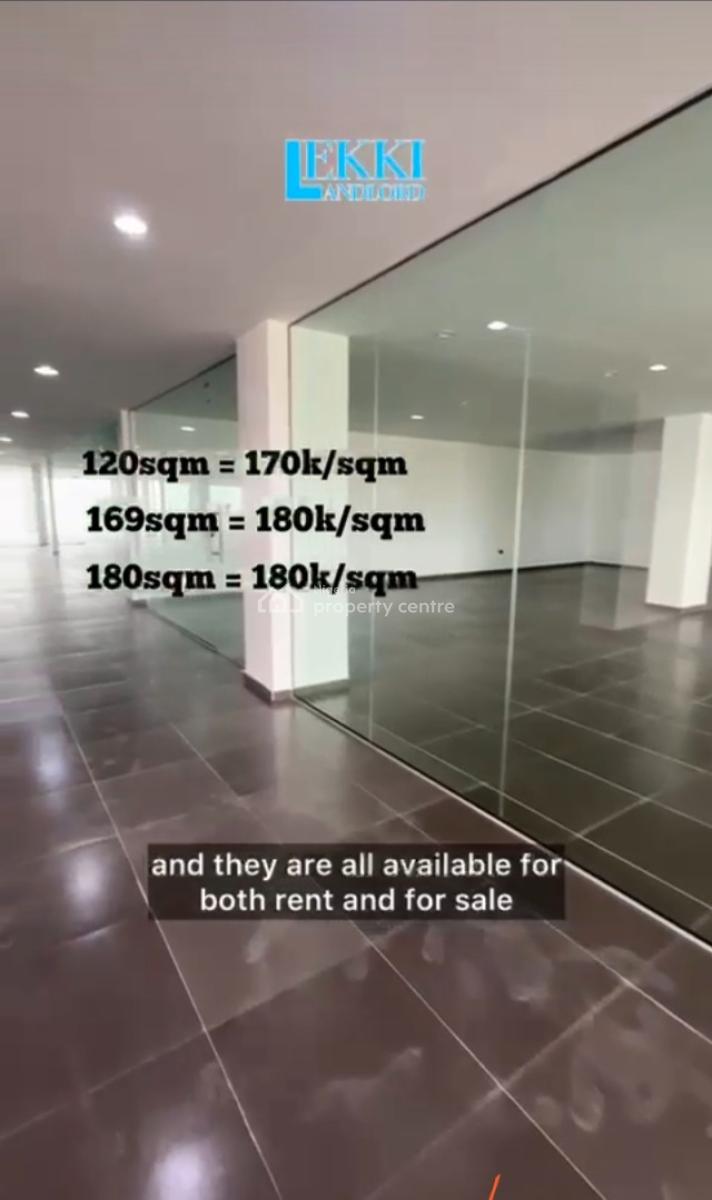 Waterfront 169sqm Office Space and Shop, Lekki Phase 1, Lekki, Lagos, Office Space for Rent