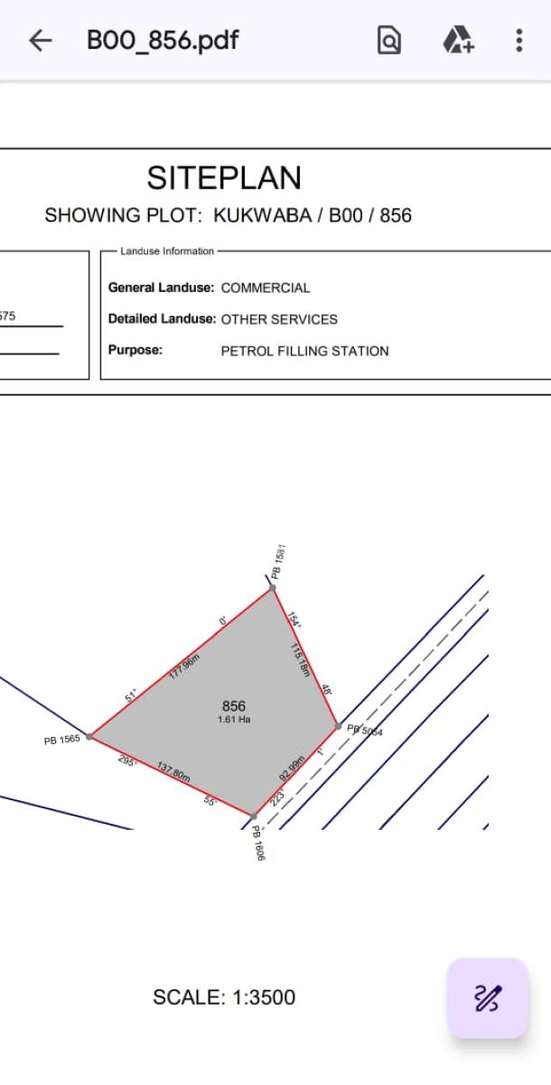 Commercial Land (filling Station), Kukwaba, Abuja, Commercial Land for Sale