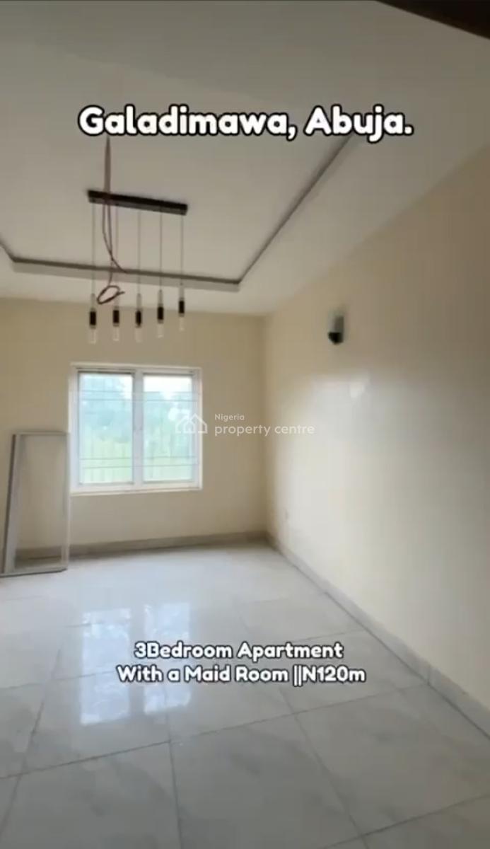 Standard 3 Bedroom Flat, Close to Brains and Hammers Estate, Galadimawa, Abuja, Flat / Apartment for Sale