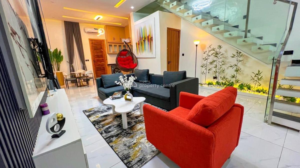 Coolest 3-bedroom Private Compound with Pool & Party Lounge, Ologolo, Lekki, Lagos, Flat / Apartment Short Let